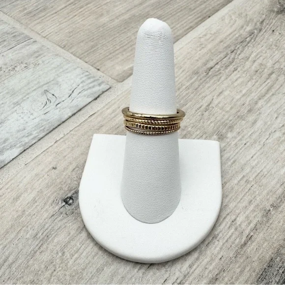 Gold Stackable Rings - Picture 2 of 5